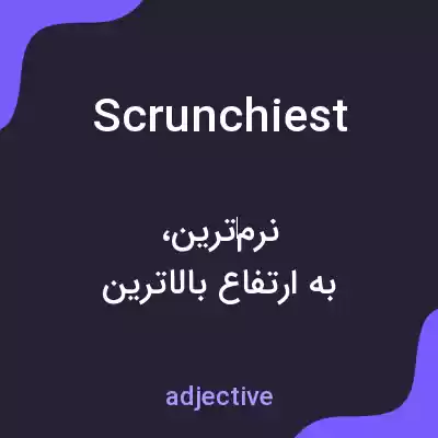معنی scrunchiest به فارسی معنی scrunchiest به فارسی