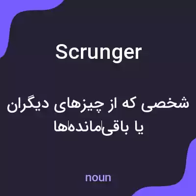 معنی scrunger به فارسی معنی scrunger به فارسی