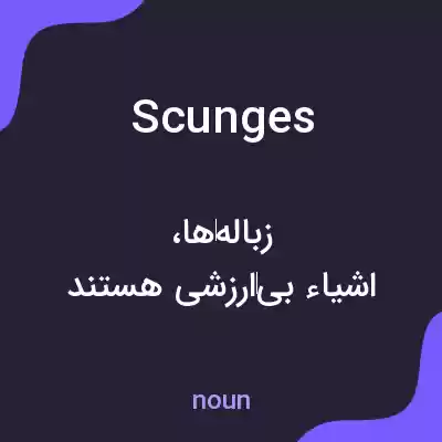 معنی scunges به فارسی معنی scunges به فارسی