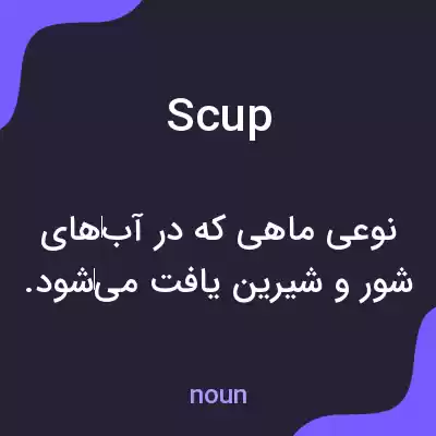 معنی scup به فارسی معنی scup به فارسی
