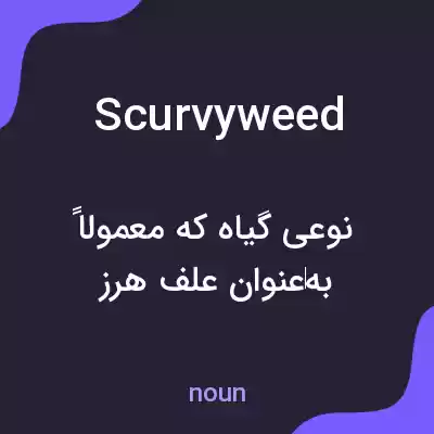 معنی scurvyweed به فارسی معنی scurvyweed به فارسی