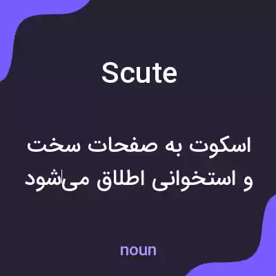 معنی scute به فارسی معنی scute به فارسی