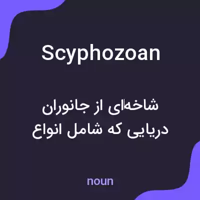 معنی scyphozoan به فارسی معنی scyphozoan به فارسی