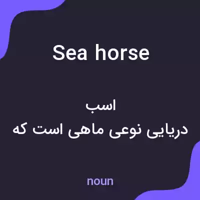 معنی seahorse به فارسی معنی seahorse به فارسی