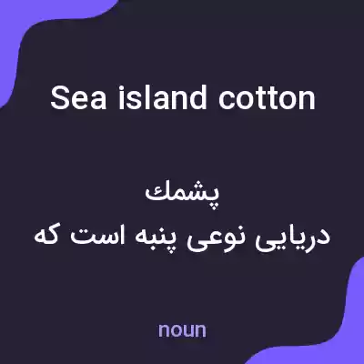 معنی sea island cotton به فارسی معنی sea island cotton به فارسی