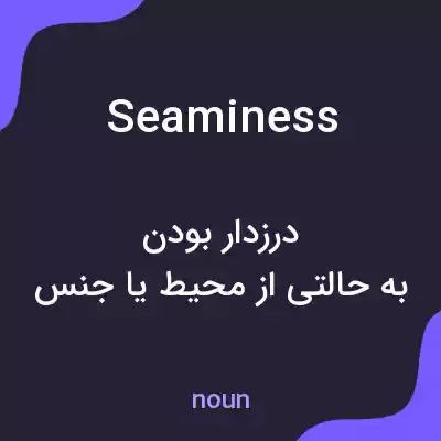 معنی seaminess به فارسی معنی seaminess به فارسی
