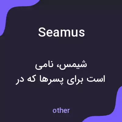 معنی seamus به فارسی معنی seamus به فارسی