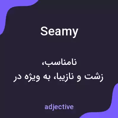معنی seamy به فارسی معنی seamy به فارسی