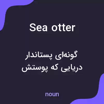 معنی sea otter به فارسی معنی sea otter به فارسی