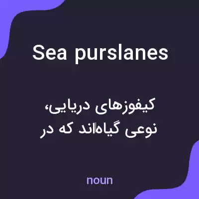 معنی sea purslanes به فارسی معنی sea purslanes به فارسی