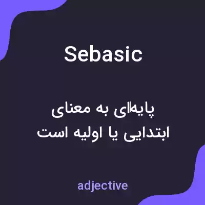 معنی sebasic به فارسی معنی sebasic به فارسی