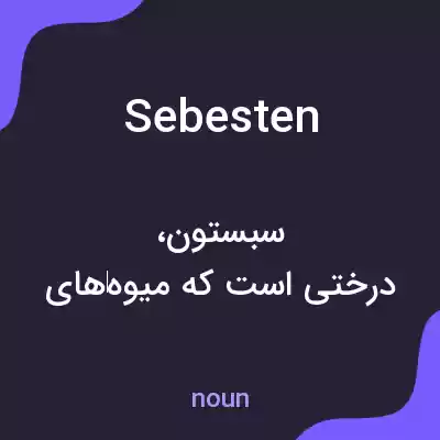 معنی sebesten به فارسی معنی sebesten به فارسی