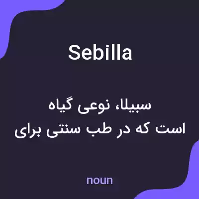 معنی sebilla به فارسی معنی sebilla به فارسی