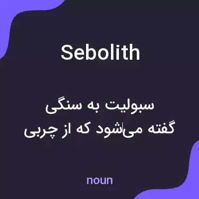 معنی sebolith به فارسی