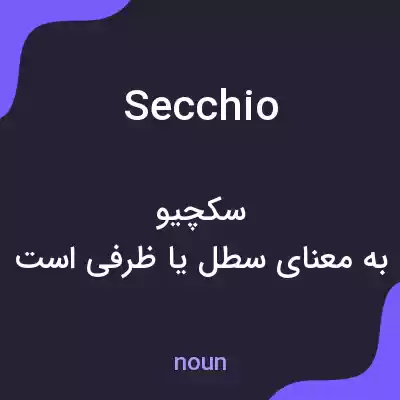معنی secchio به فارسی معنی secchio به فارسی