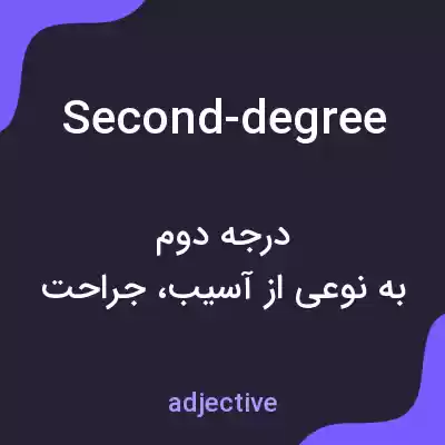 معنی second-degree به فارسی معنی second-degree به فارسی