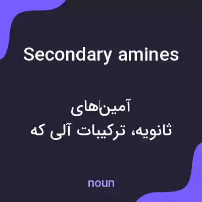 معنی secondary amines به فارسی معنی secondary amines به فارسی