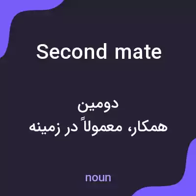 معنی second mate به فارسی معنی second mate به فارسی