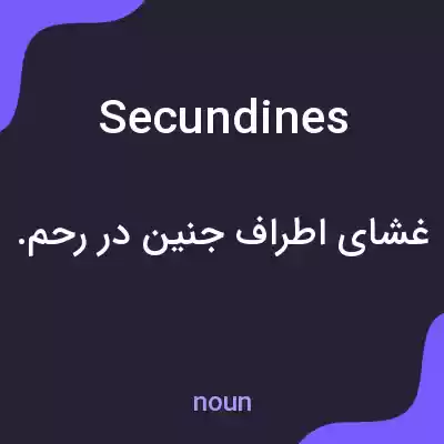 معنی secundines به فارسی معنی secundines به فارسی