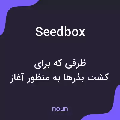 معنی seedbox به فارسی معنی seedbox به فارسی