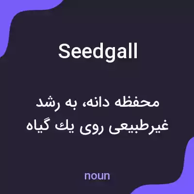 معنی seedgall به فارسی معنی seedgall به فارسی