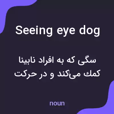 معنی seeing eye dog به فارسی معنی seeing eye dog به فارسی
