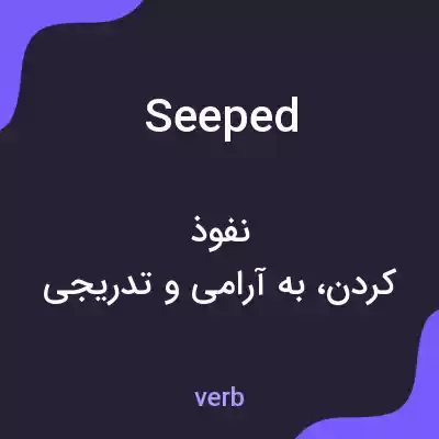 معنی seeped به فارسی معنی seeped به فارسی