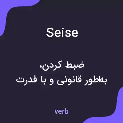 معنی seise به فارسی معنی seise به فارسی