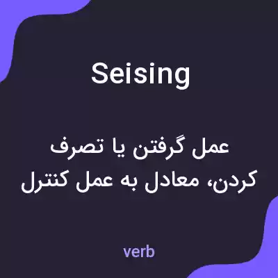 معنی seising به فارسی معنی seising به فارسی