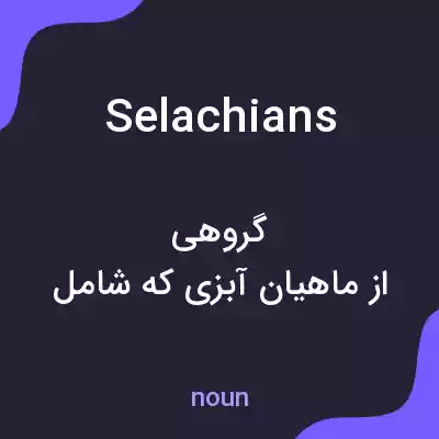 معنی selachians به فارسی معنی selachians به فارسی