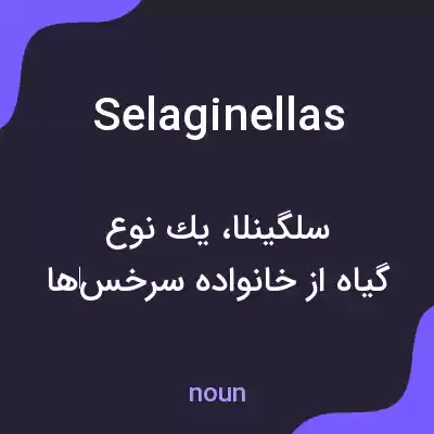 معنی selaginellas به فارسی معنی selaginellas به فارسی