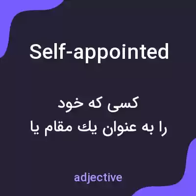معنی self-appointed به فارسی معنی self-appointed به فارسی