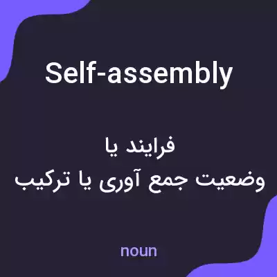 معنی self-assembly به فارسی معنی self-assembly به فارسی