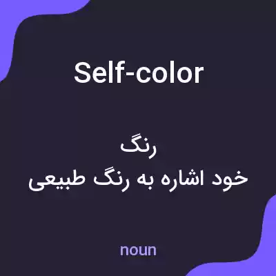 معنی self-color به فارسی معنی self-color به فارسی