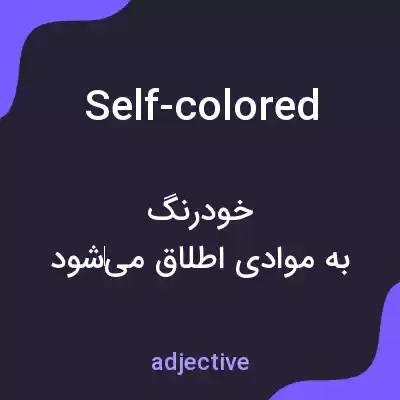 معنی self-colored به فارسی معنی self-colored به فارسی