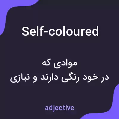 معنی self-coloured به فارسی معنی self-coloured به فارسی
