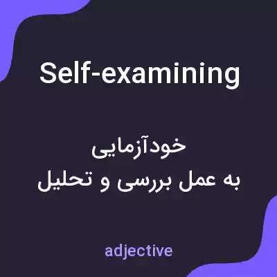 معنی self-examining به فارسی معنی self-examining به فارسی