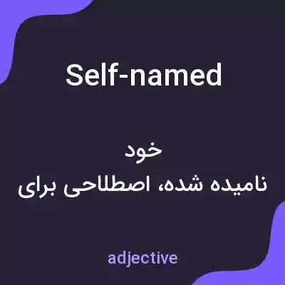 معنی self-named به فارسی معنی self-named به فارسی