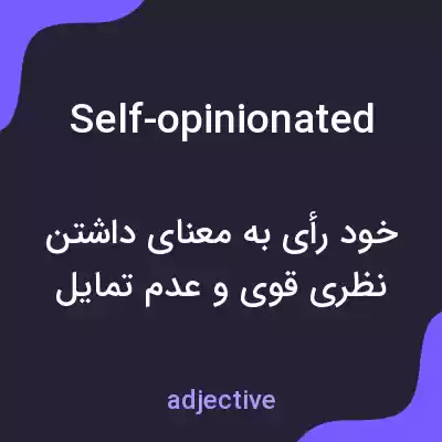 معنی self-opinionated به فارسی معنی self-opinionated به فارسی
