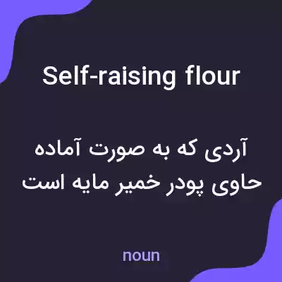 معنی self-raising flour به فارسی معنی self-raising flour به فارسی