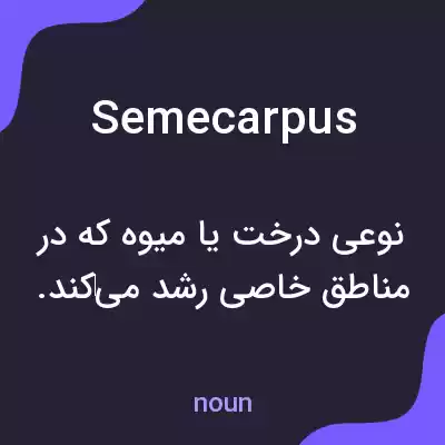معنی semecarpus به فارسی معنی semecarpus به فارسی