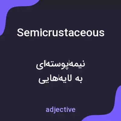 معنی semicrustaceous به فارسی معنی semicrustaceous به فارسی