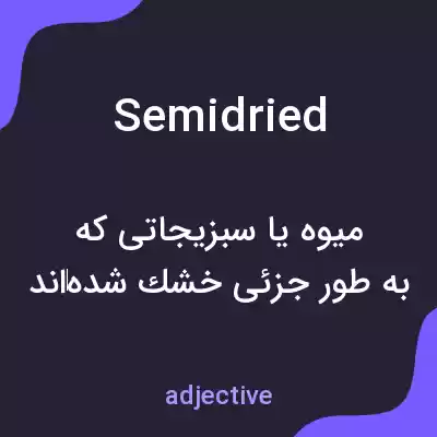 معنی semidried به فارسی معنی semidried به فارسی