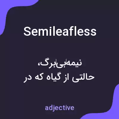 معنی semileafless به فارسی معنی semileafless به فارسی