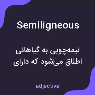 معنی semiligneous به فارسی معنی semiligneous به فارسی