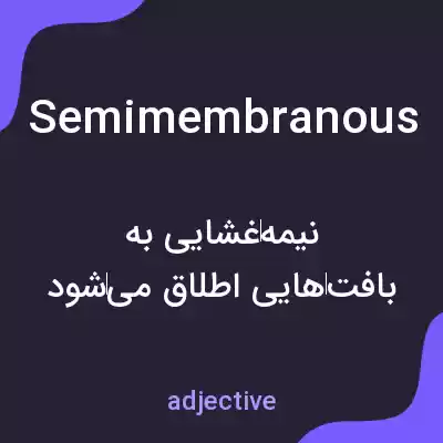 معنی semimembranous به فارسی معنی semimembranous به فارسی
