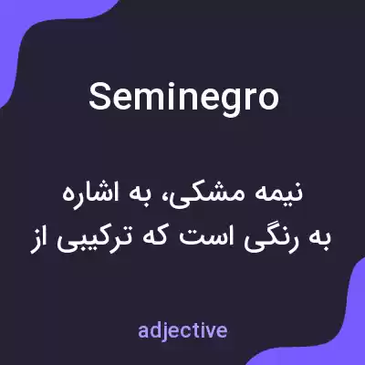 معنی seminegro به فارسی معنی seminegro به فارسی