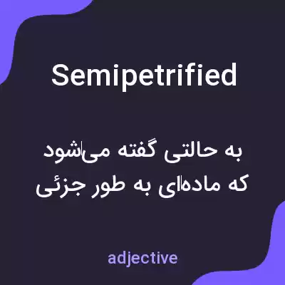 معنی semipetrified به فارسی معنی semipetrified به فارسی