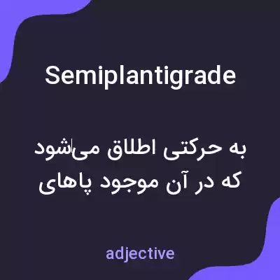 معنی semiplantigrade به فارسی معنی semiplantigrade به فارسی