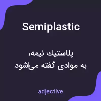 معنی semiplastic به فارسی معنی semiplastic به فارسی